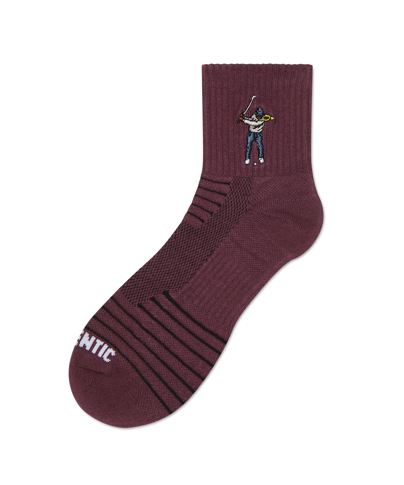 Eastside Golf Ankle Height Logo Socks Berry Wine