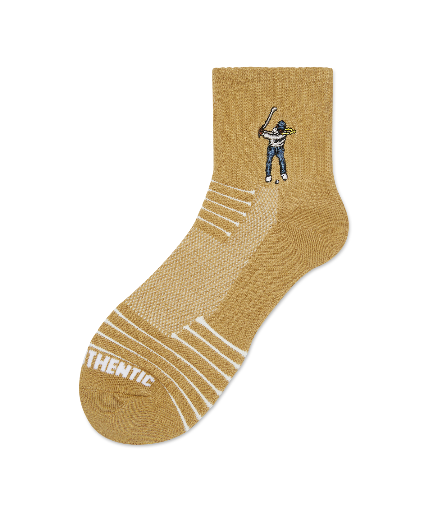 Eastside Golf Ankle Height Logo Socks Khaki