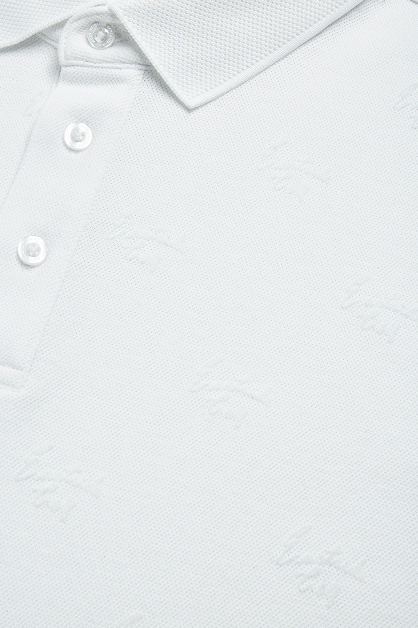 White Script Eastside Golf Men's Core All Over Flocked  Polo