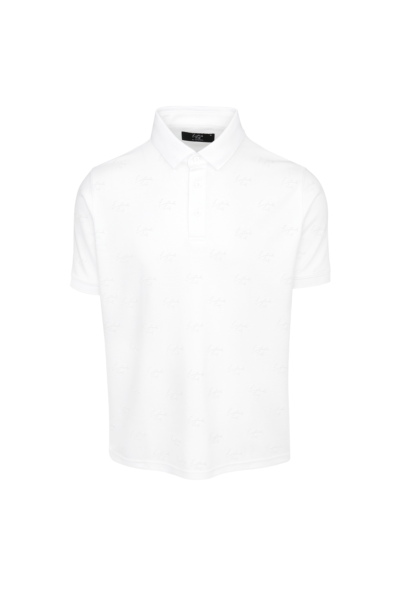 White Script Eastside Golf Men's Core All Over Flocked  Polo