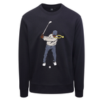 Eastside Golf Men's Core Fleece Crew Swingman Black