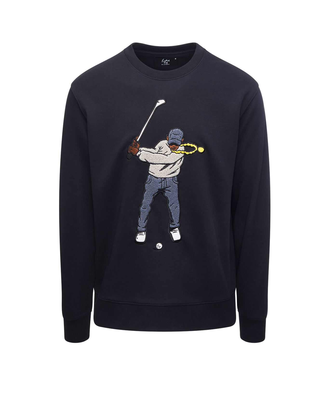 Eastside Golf Men's Core Fleece Crew Swingman Black