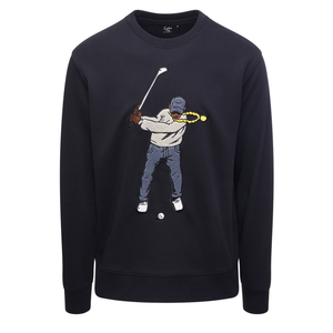 Eastside Golf Men's Core Fleece Crew Swingman Black
