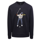 Eastside Golf Men's Core Fleece Crew Swingman Black