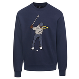 Eastside Golf Men's Core Fleece Crew Swingman Midnight Navy