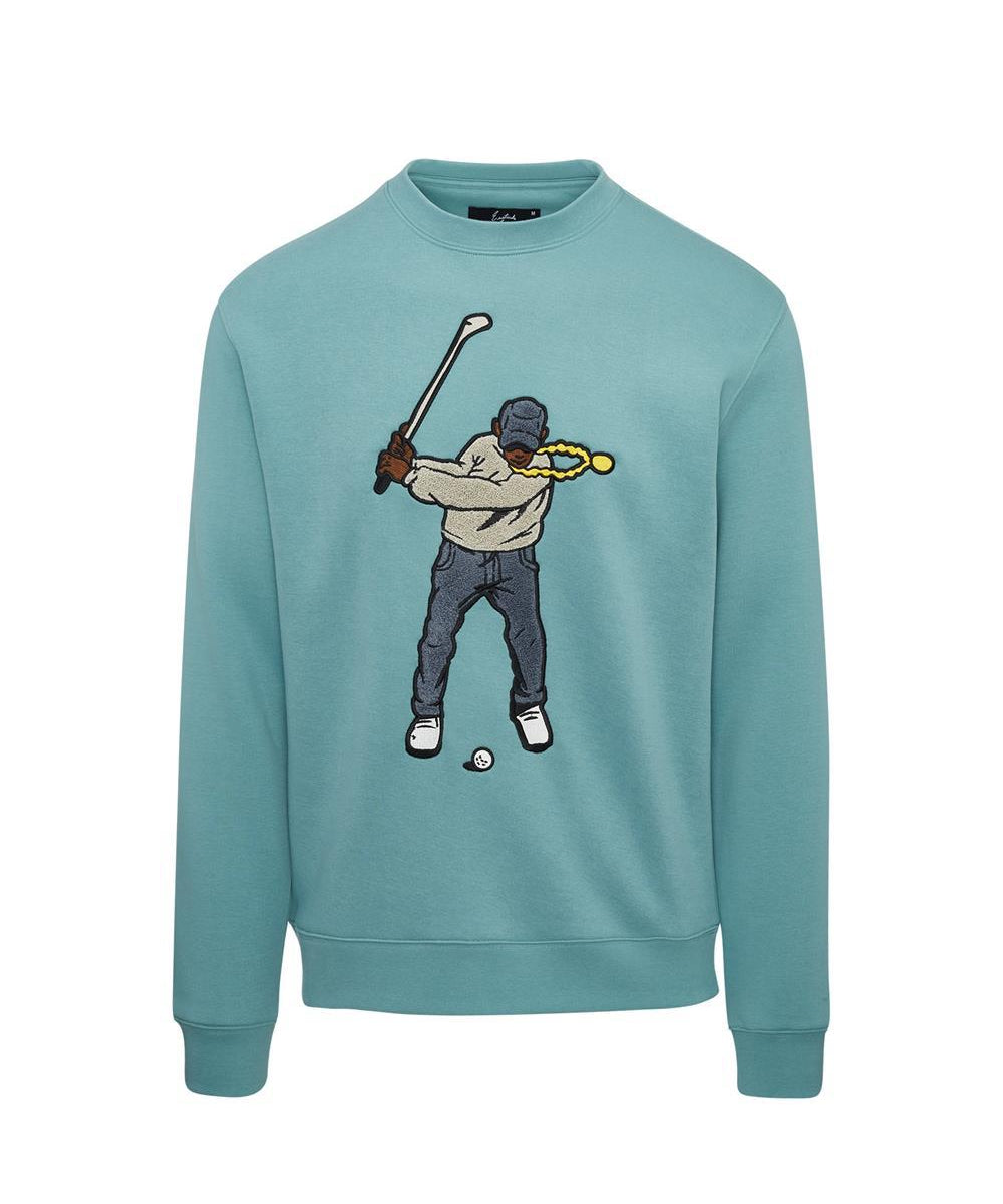 Mineral Green Eastside Golf Men's Core Fleece Swingman Crew