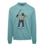 Mineral Green Eastside Golf Men's Core Fleece Swingman Crew