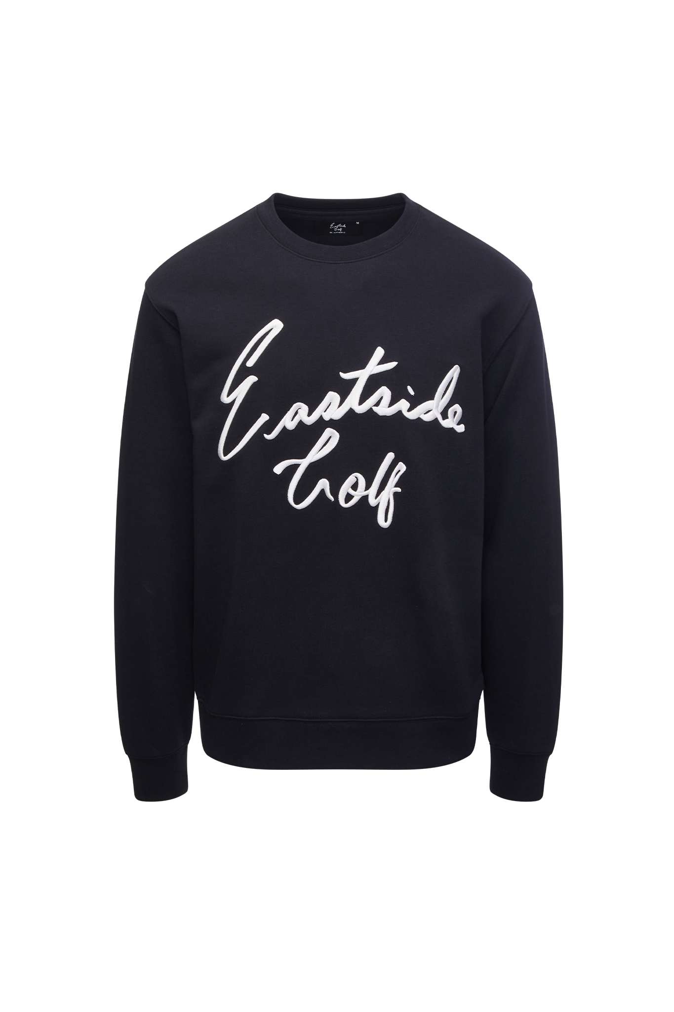 Eastside Golf Men's Core Fleece Crew Script Logo Black