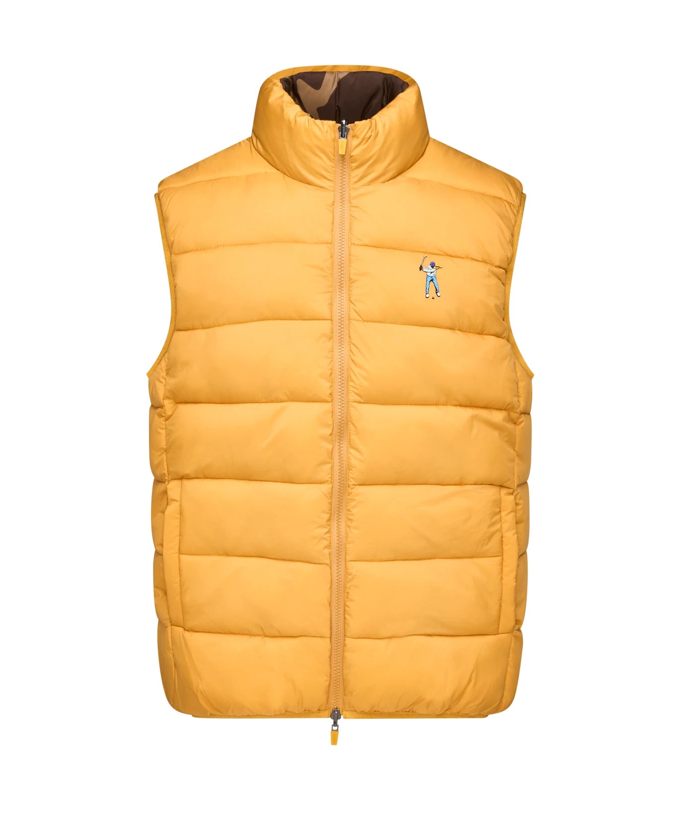 Eastside Golf Mocha/Gold Men's Reversable Quilted Vest