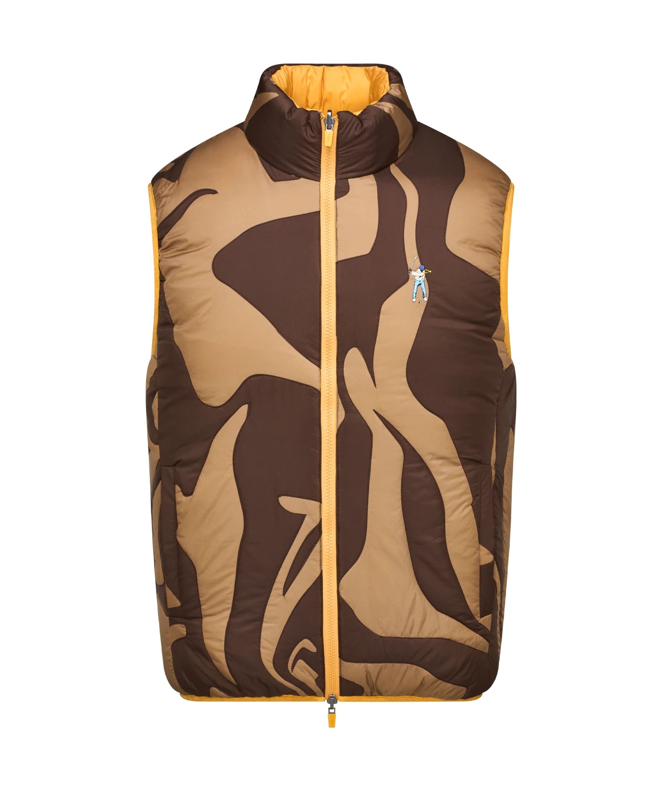 Eastside Golf Mocha/Gold Men's Reversable Quilted Vest