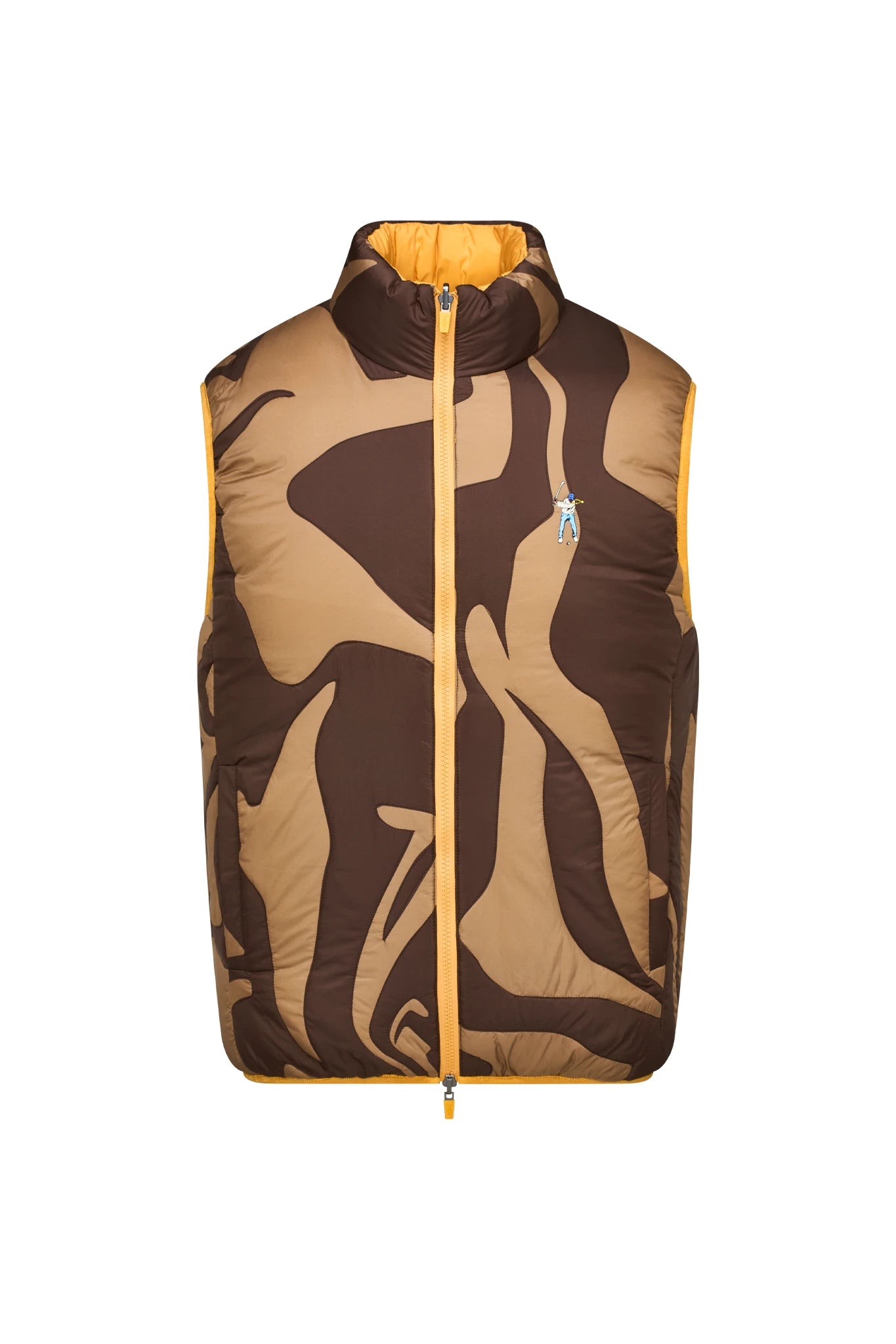 Eastside Golf Mocha/Gold Men's Reversable Quilted Vest