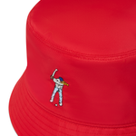 True Red Nylon Bucket Hat