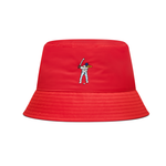 True Red Nylon Bucket Hat