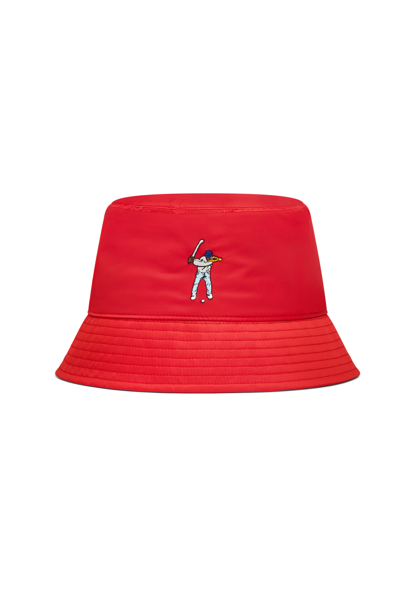 True Red Nylon Bucket Hat