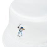 WHITE Nylon Bucket Hat