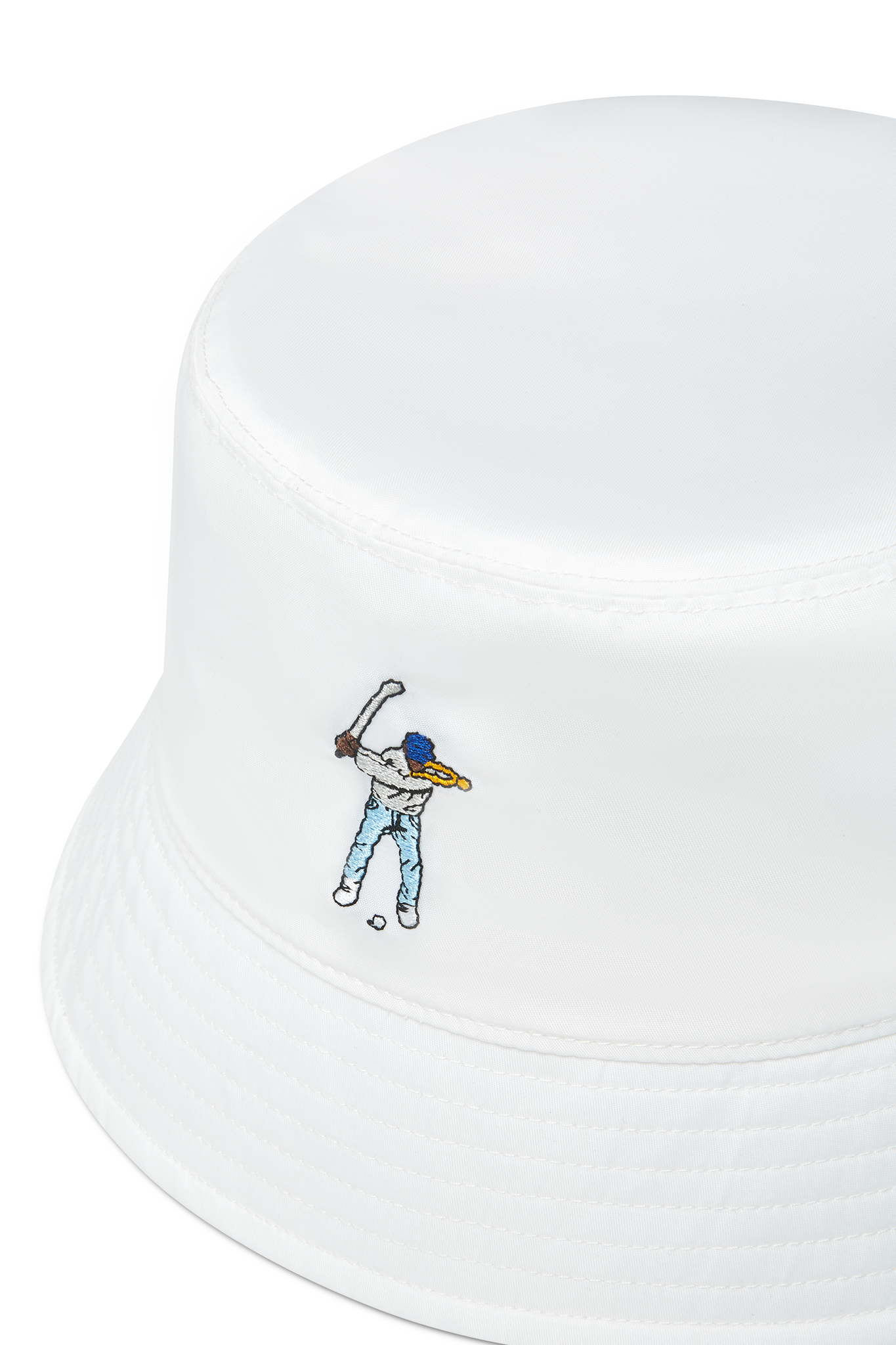 WHITE Nylon Bucket Hat