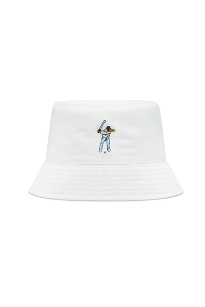 WHITE Nylon Bucket Hat
