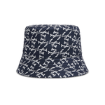 Navy Script  Bucket Hat