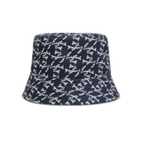 Navy Script  Bucket Hat