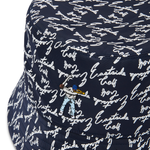 Navy Script  Bucket Hat