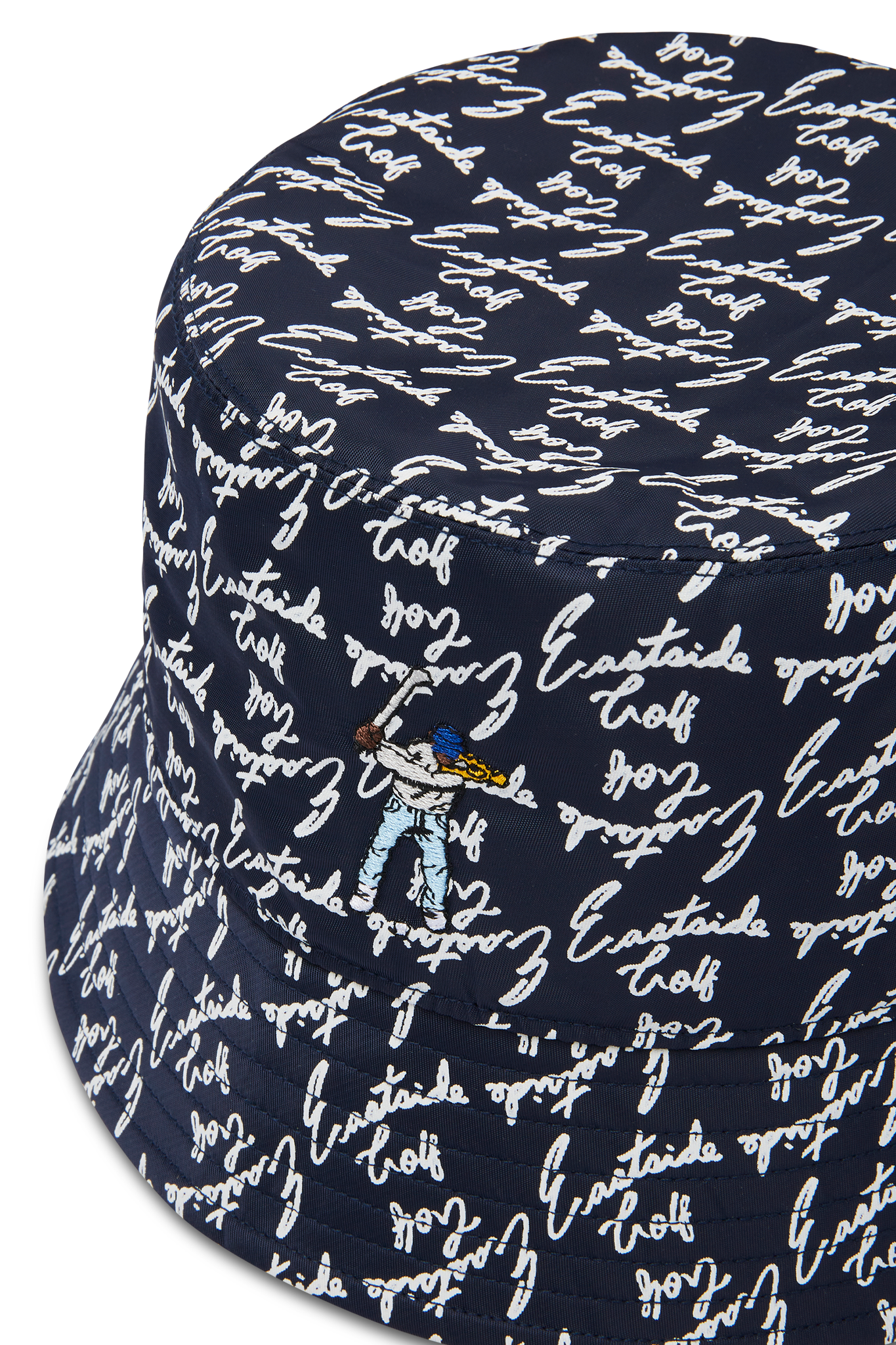 Navy Script  Bucket Hat