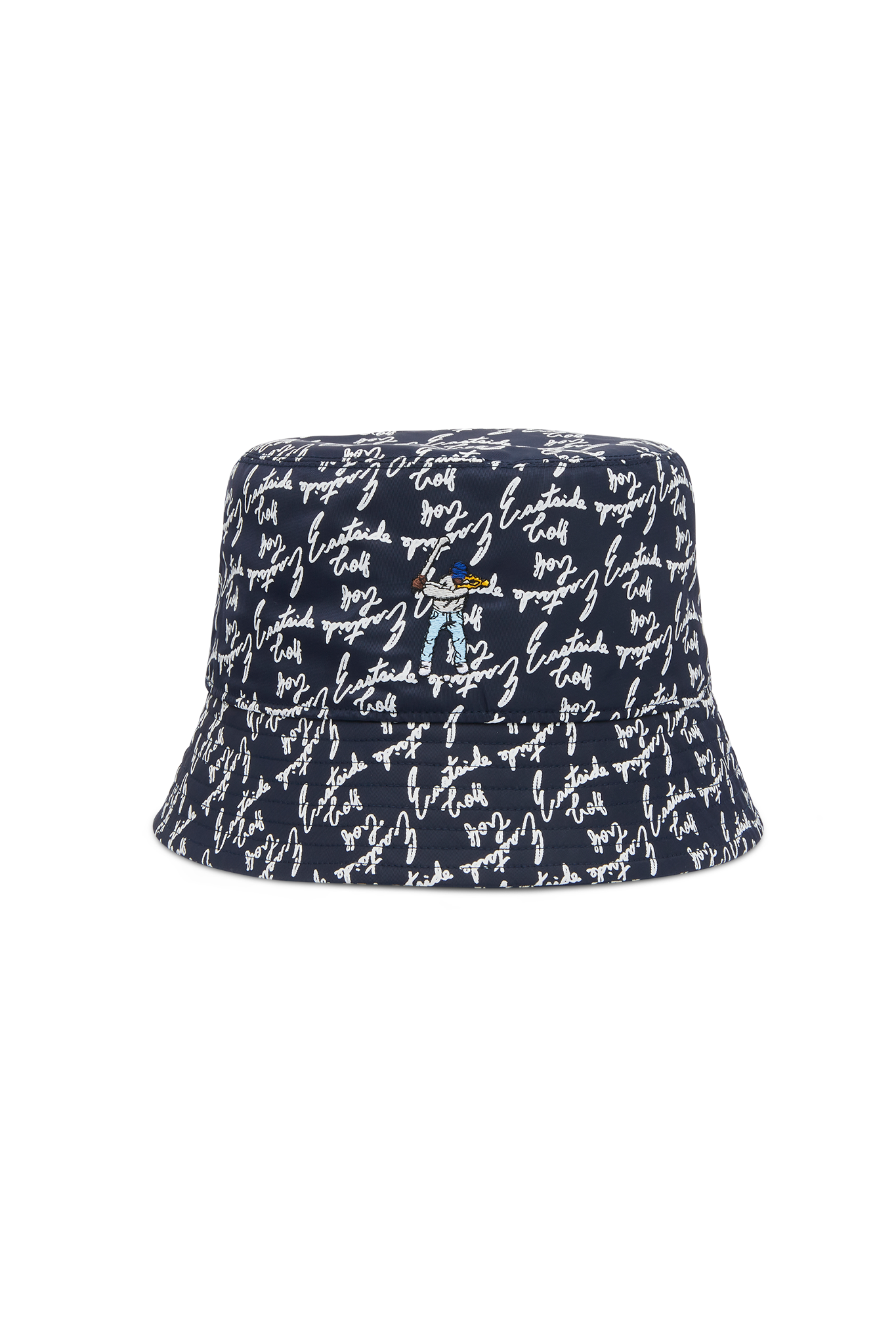 Navy Script  Bucket Hat