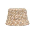 Pale Khaki Script Bucket Hat