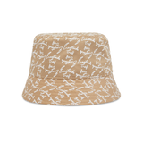 Pale Khaki Script Bucket Hat