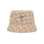 Pale Khaki Script Bucket Hat