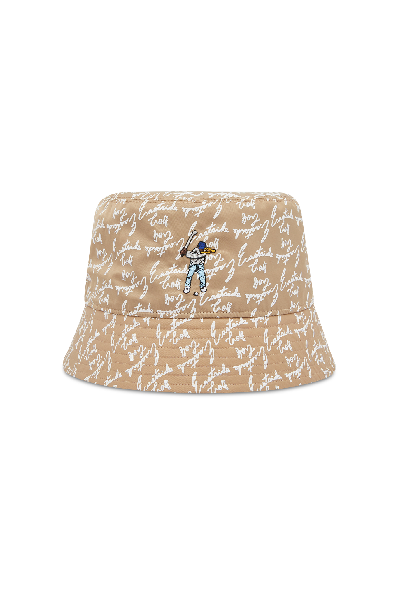 Pale Khaki Script Bucket Hat