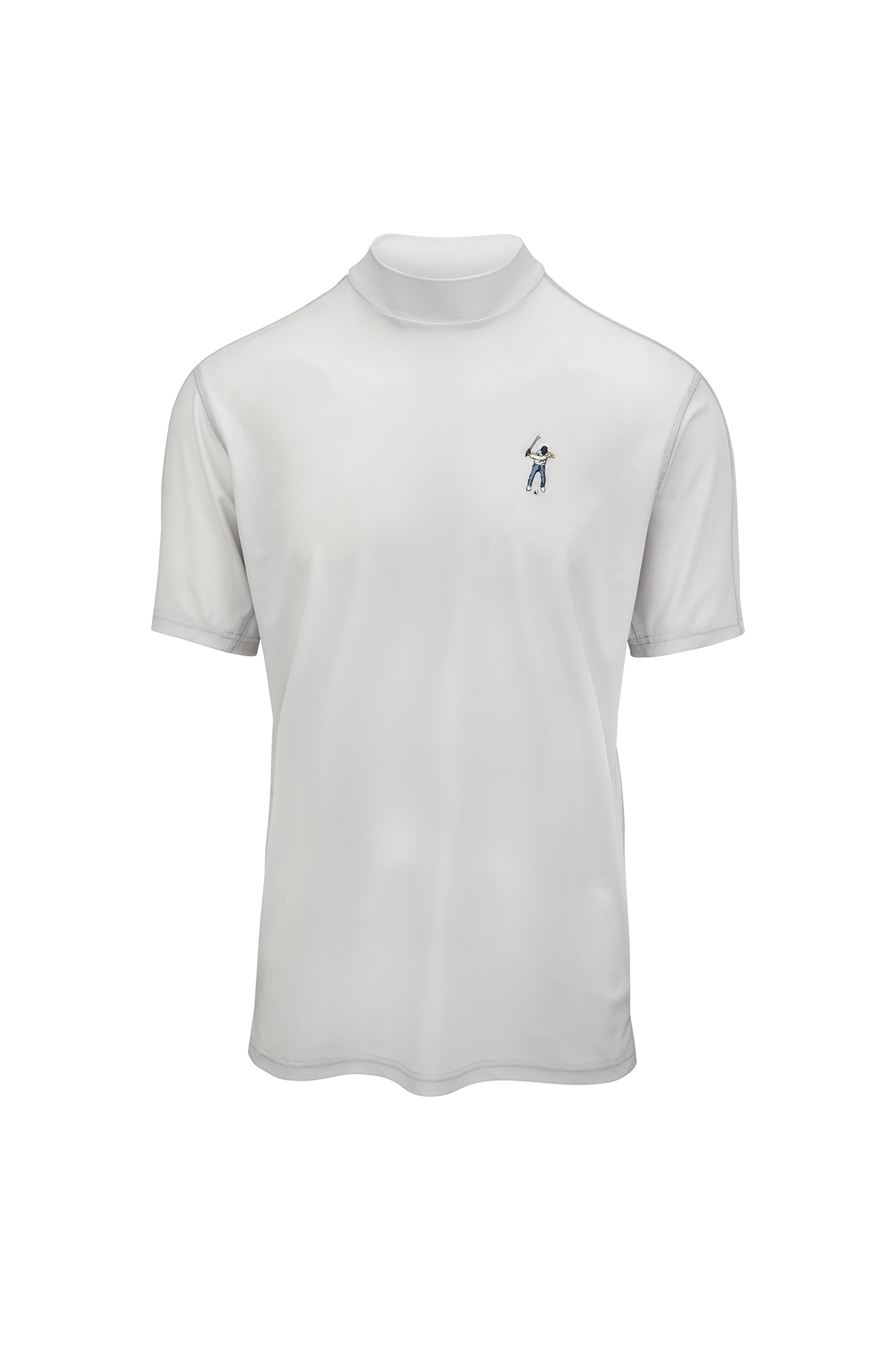 Cool Grey Eastside Golf Mens Short Sleeve Mockneck Pique