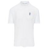 Bright White Eastside Golf Mens Short Sleeve Mockneck Pique