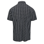 Black Print Eastside Golf Men's Snap  Placket Polo