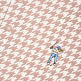 Houndstooth Snap Placket Polo