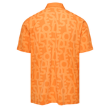 Cantalope Shuffle Print Eastside Golf Men's Snap Placket Polo