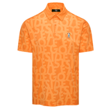 Cantalope Shuffle Print Eastside Golf Men's Snap Placket Polo