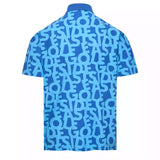 Shuffle Print Snap Placket Polo