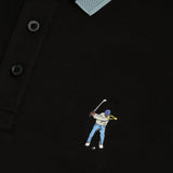 Eastside Golf Black Multi Men's Follow Through Polo