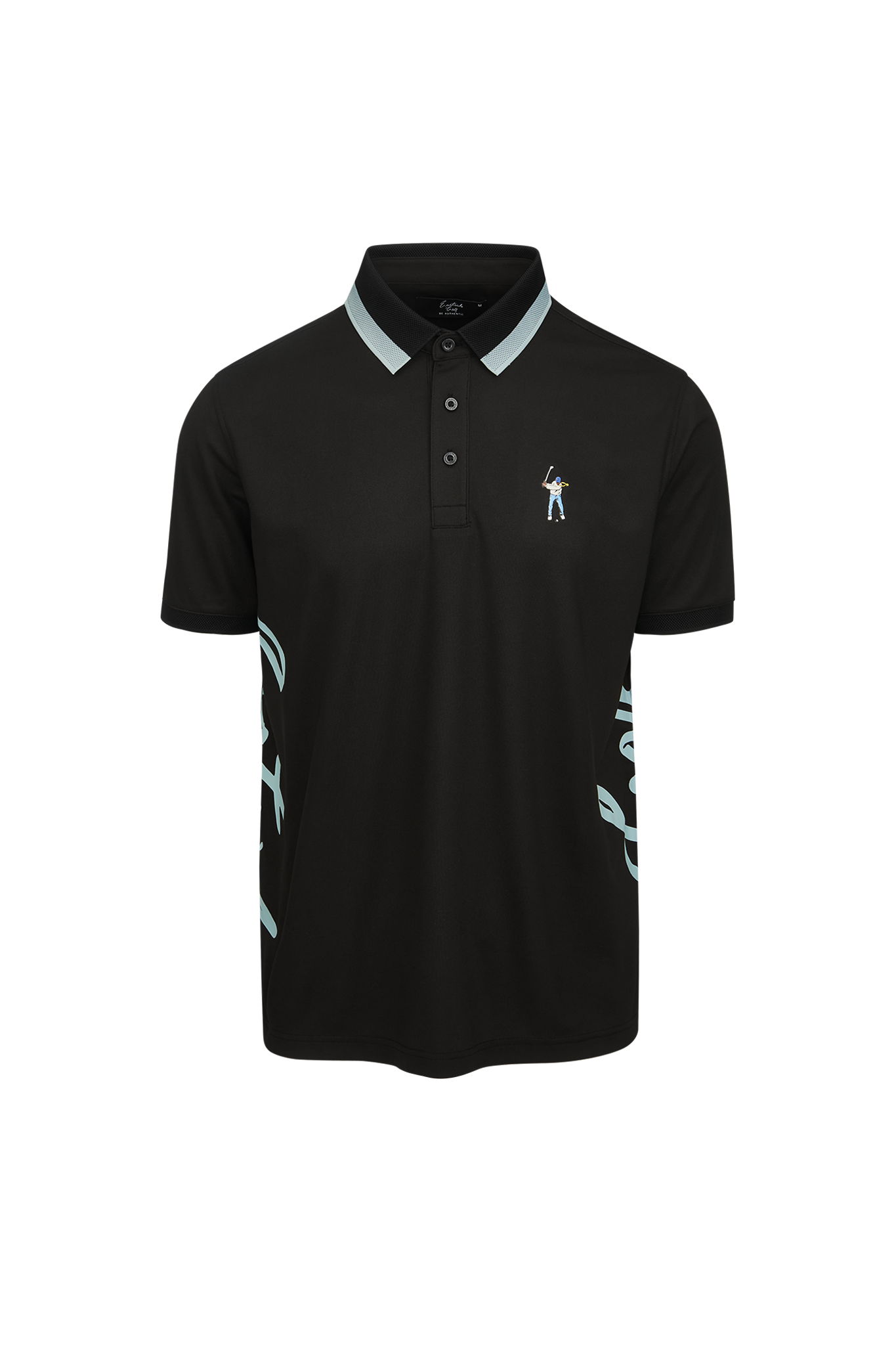 Black Multi Eastside Golf Men's Follow Through Polo