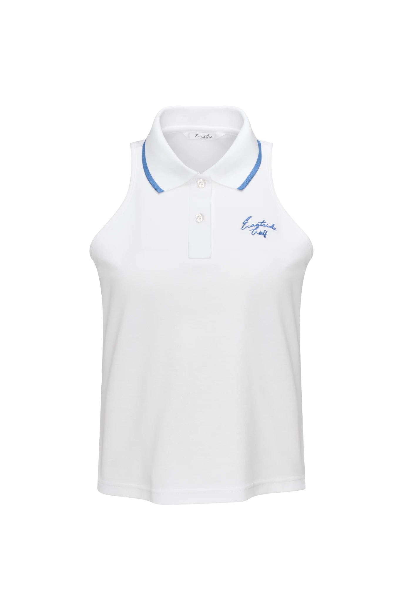 Bright White Eastside Golf Womens Pique Halter Polo