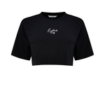 Black Eastside Golf Womens Oversized Cropped Tee