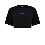 Black Eastside Golf Womens Oversized Cropped Tee