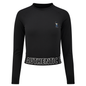 Black Eastside Golf Womens L/S Banded Cropped Tee