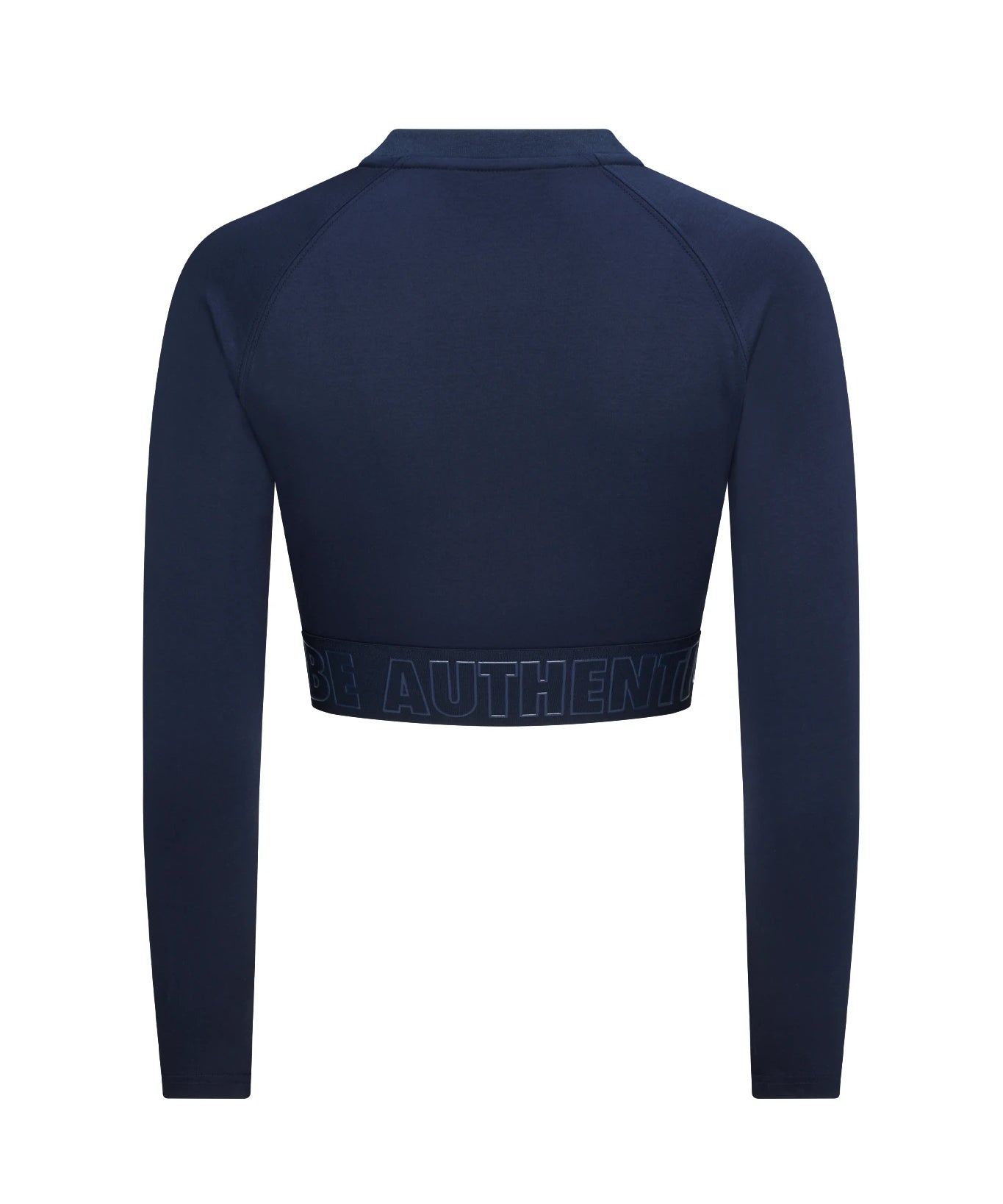 Midnight Navy Eastside Golf Womens L/S Banded Cropped Tee