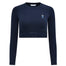 Midnight Navy Eastside Golf Womens L/S Banded Cropped Tee