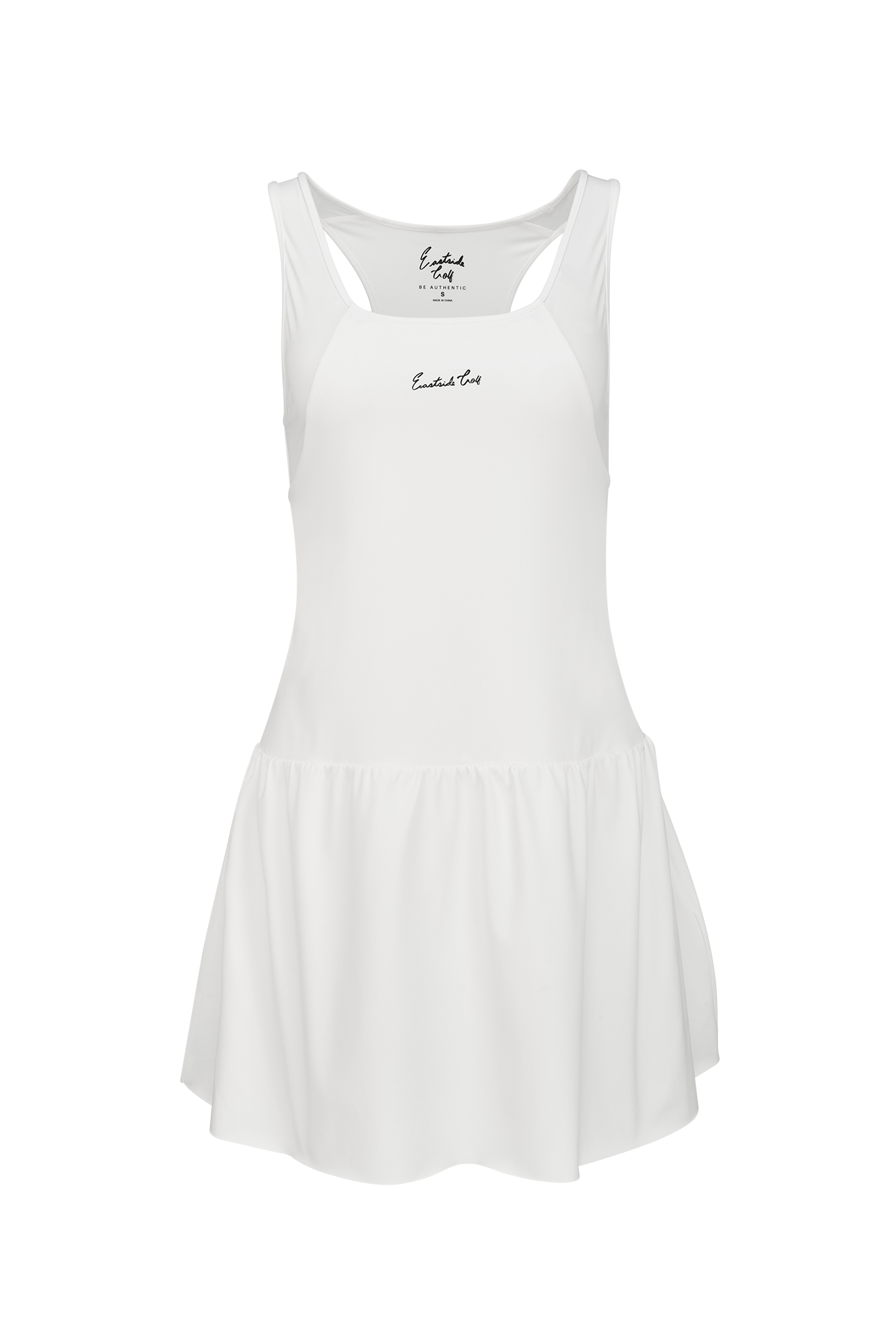 Bright White Eastside Golf Womens Flippy Racer-Backed Romper