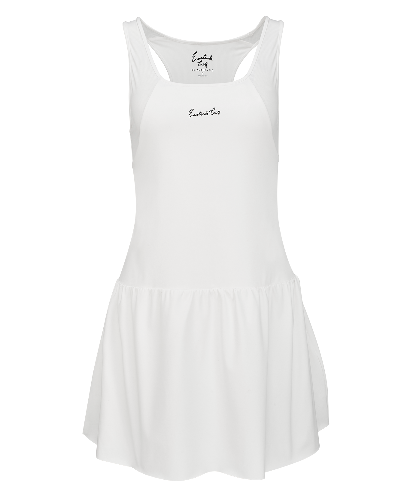 Bright White Eastside Golf Womens Flippy Racer-Backed Romper