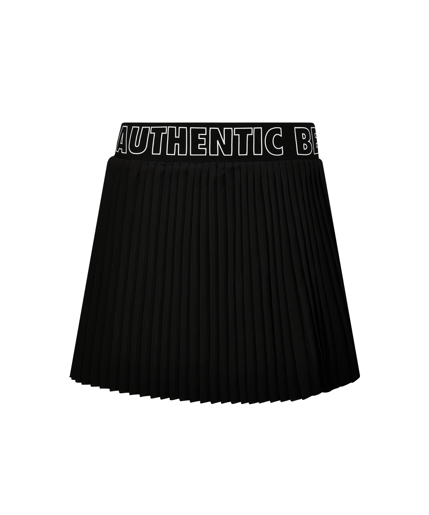 Black Script Pattern Print Eastside Golf Womens Mini-Pleat Skirt