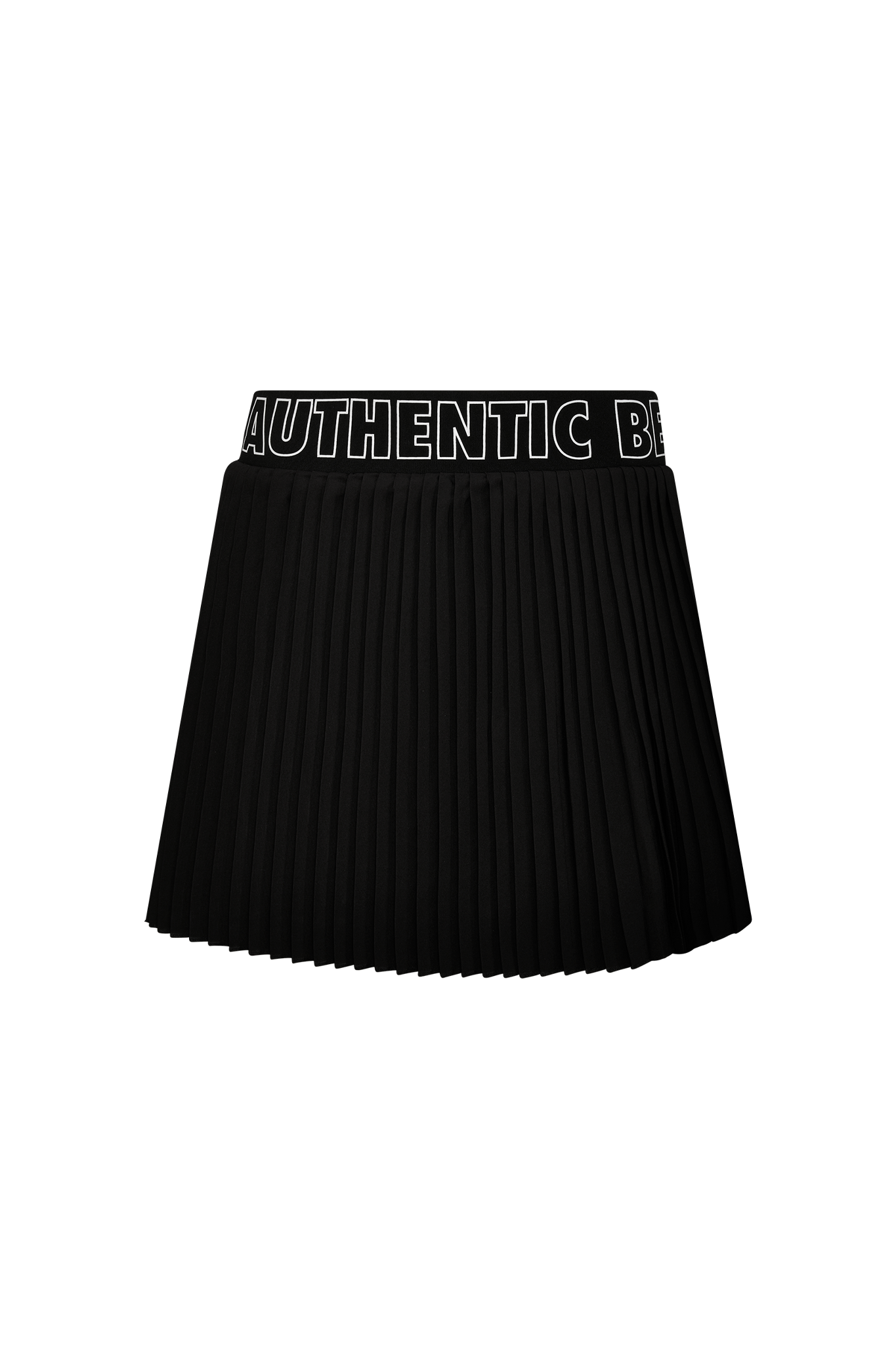 Black Script Pattern Print Eastside Golf Womens Mini-Pleat Skirt