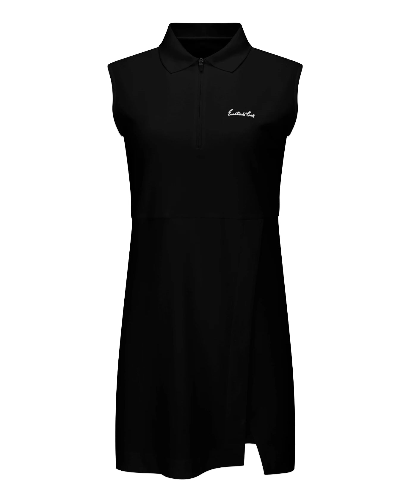 Black Eastside Golf Womens Sleeveless Polo Slit Dress